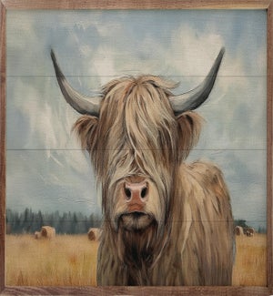 Bull With Blue Sky